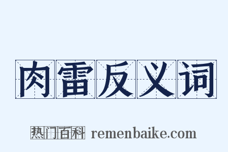 肉雷反义词是什么意思的图片